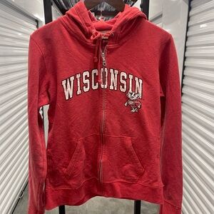Perrin Wisconsin Badgers Zip up Hoody…Large..21x24